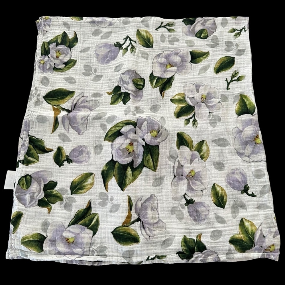 Little Unicorn Muslin Cotton Floral Swaddle Blanket Purple Baby Girl Lightweight